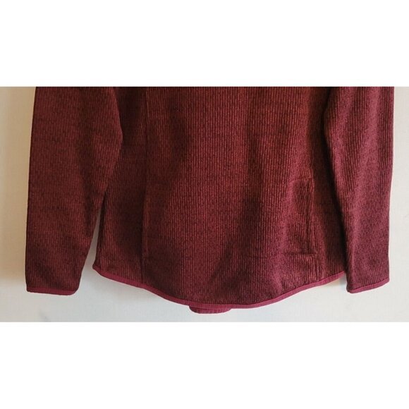 Columbia Bergundy Quarter Snap Sweater Fleece Pullover Jacket Womens Size M - Picture 3 of 7